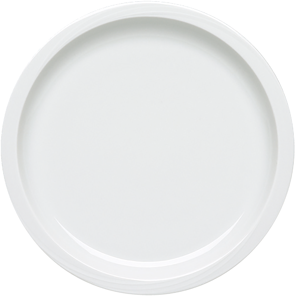 Leere weiße Teller für Gastronomie