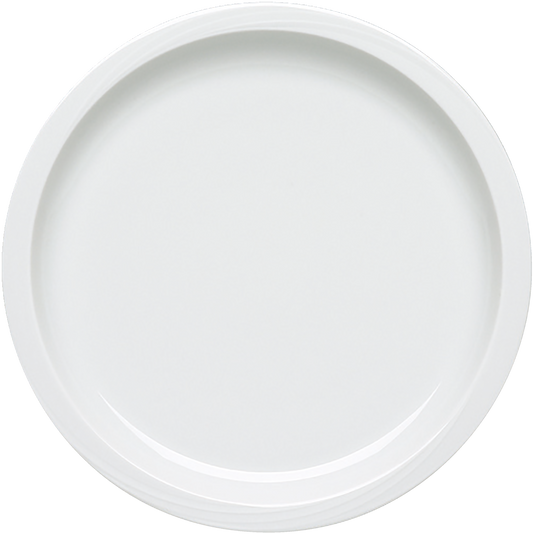 Leere weiße Teller für Gastronomie