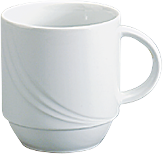 Weiße Kaffeetassen, Stapel, B2B-Gastronomie