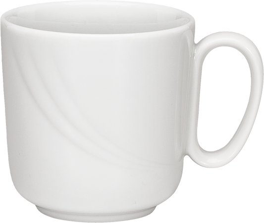 Weiße Kaffeetasse für Gastronomie.