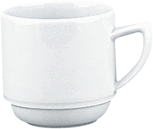 Weiße Kaffeetasse auf Untertasse