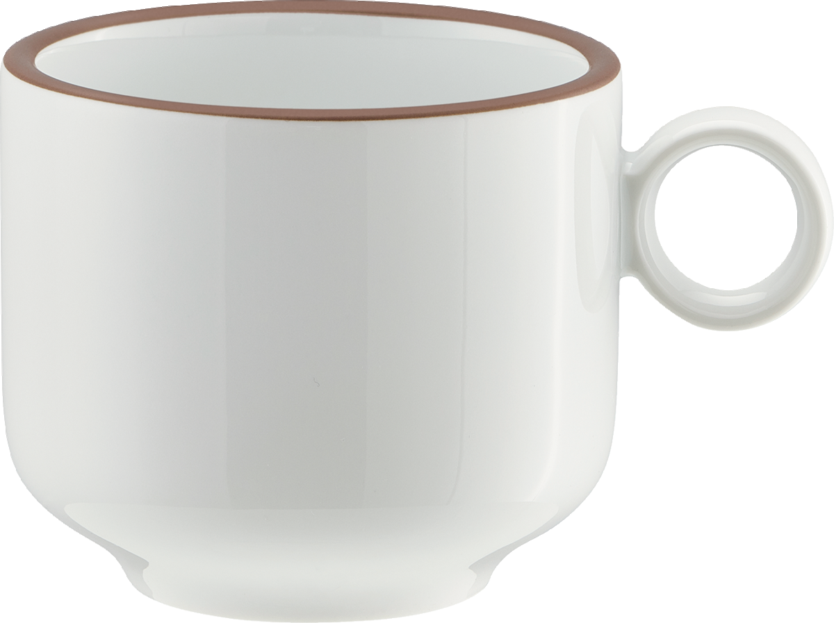 Weiße Kaffeetasse mit Griff