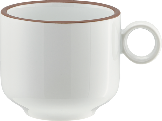 Weiße Kaffeetasse mit Griff
