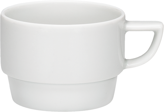 Weiße Kaffeetasse, Stapel, B2B-Gastronomie