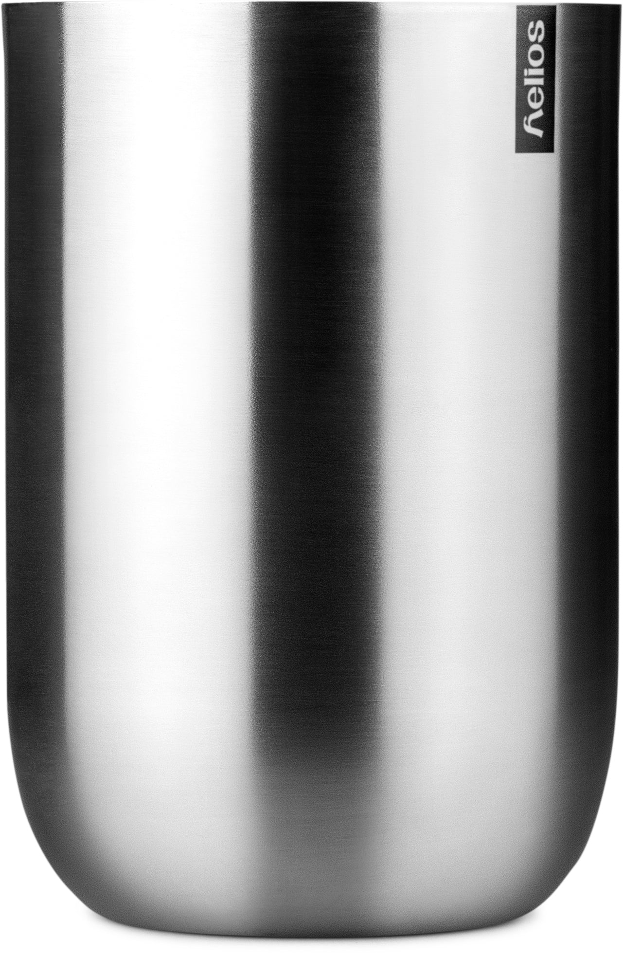 Edelstahl-Topf mit glatter Oberfläche.