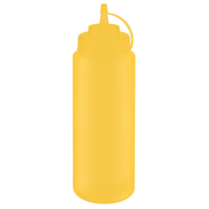 Gelbe Squeeze-Flasche für Saucen