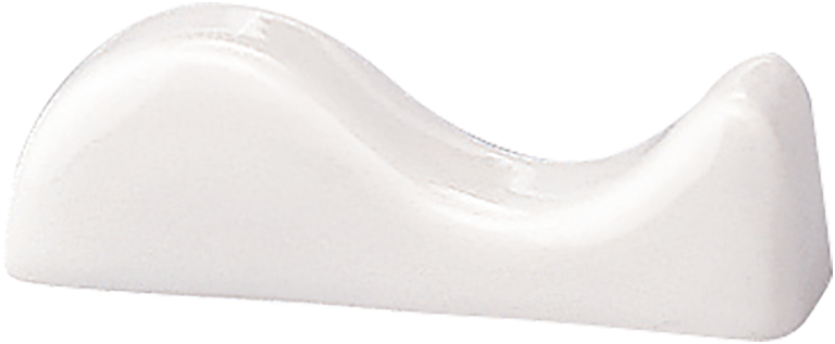 Weißer Porzellan-Messerbänkchen.