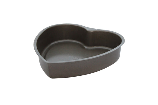 Herzförmige Backform aus Metall.