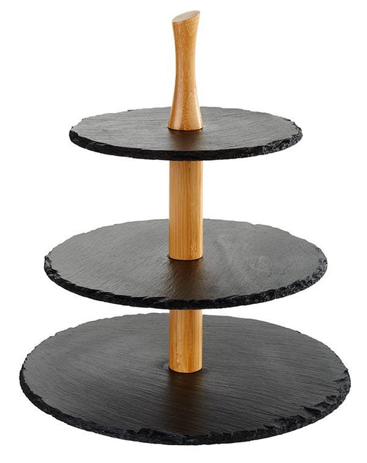 3-stufige Etagère -MORRA-, Ø 30 / 25 / 20 cm, H: 34 cm
