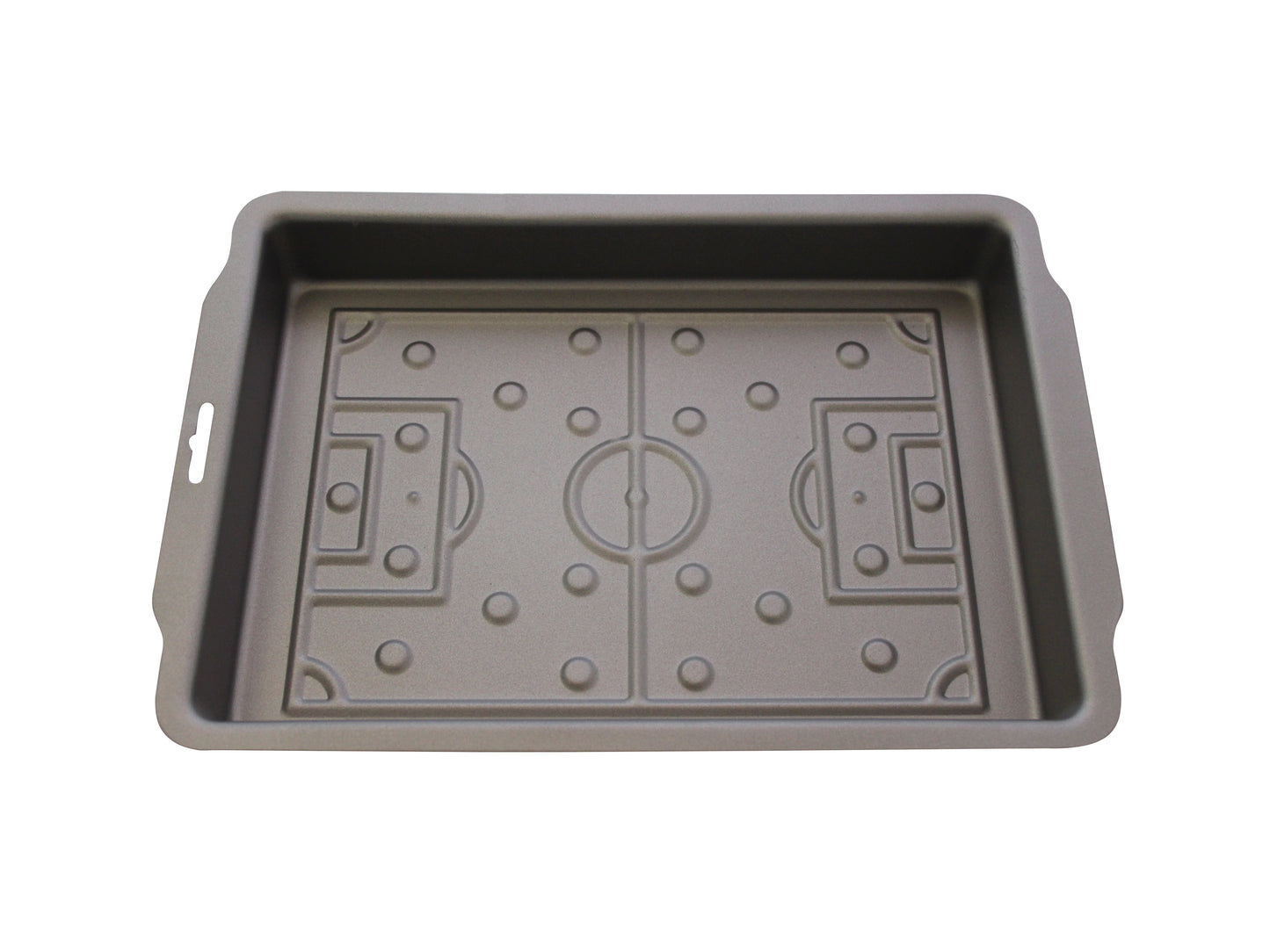 Backform in Fußballfeld-Design.