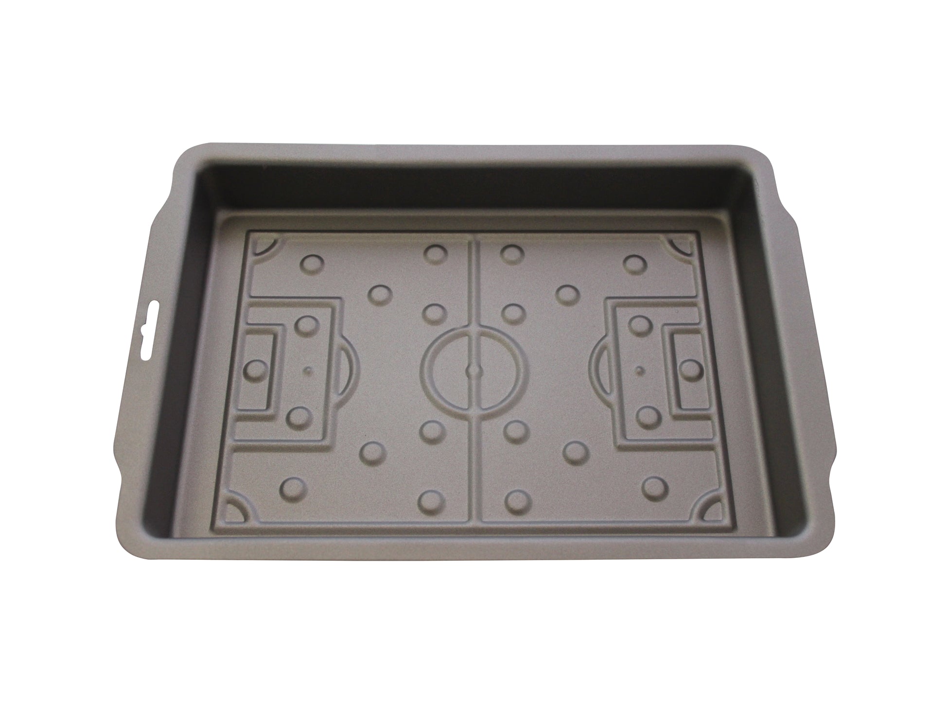 Backform in Fußballfeld-Design.