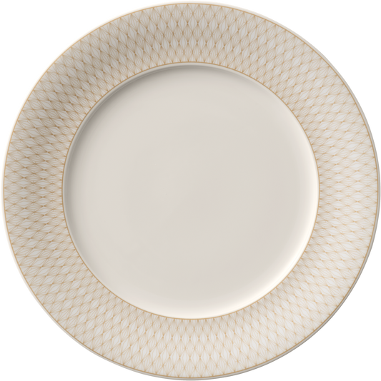 Leeres elegantes Teller mit Goldrand