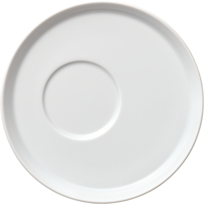 Weiße, runde Untertasse, 17cm.