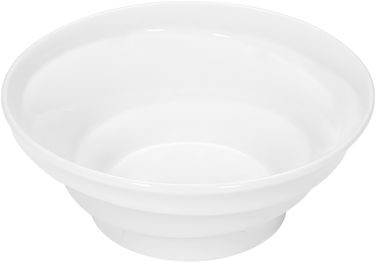 Weiße Schüssel aus Porzellan.