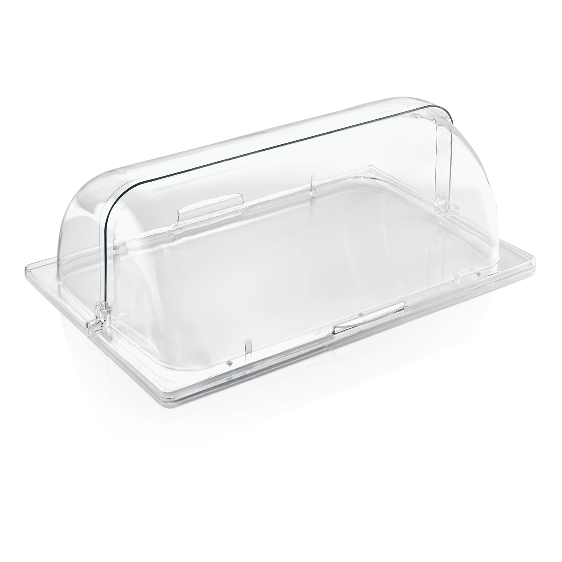 Transparente Abdeckhaube für Speisen.