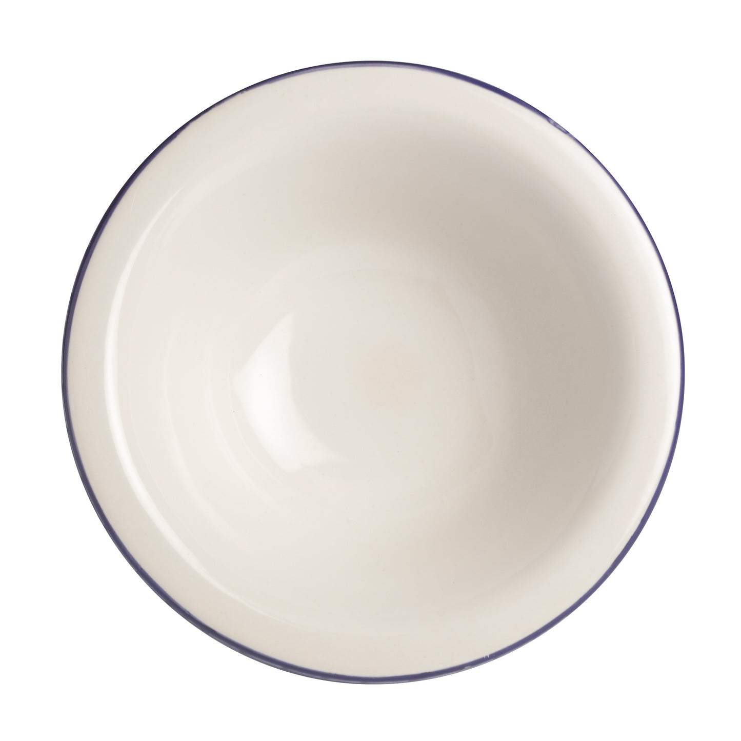 Leere weiße Schüssel von oben.