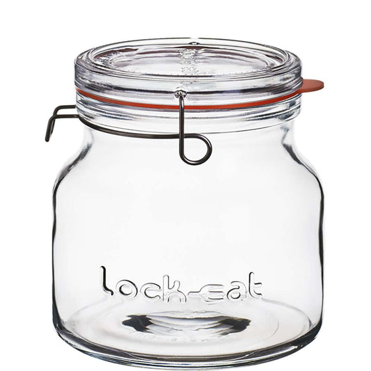 Gläserner Vorratsglas mit Klammerdeckel