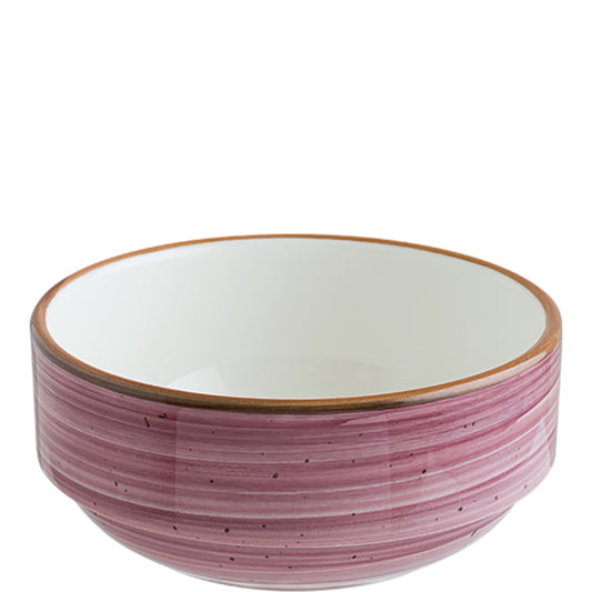 Pinkfarbene Porzellanschale leer