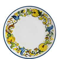 Porzellan-Teller mit Blumenrand