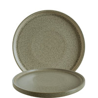 Zwei Keramik-Teller, flach und hochgestellt