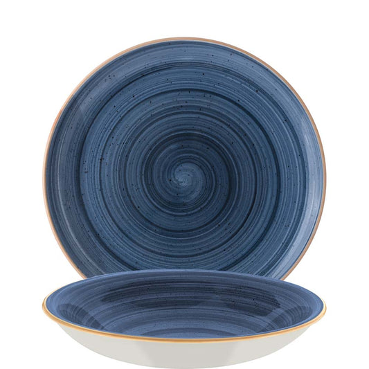 Blaues Keramik-Teller-Set Gastronomie