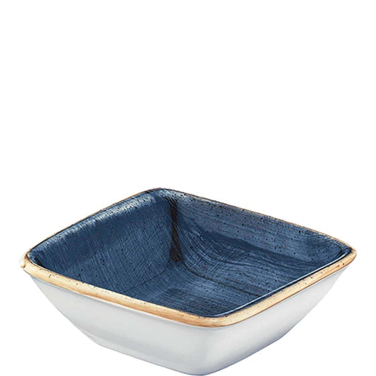 Quadratische Schüssel mit blauem Innenraum