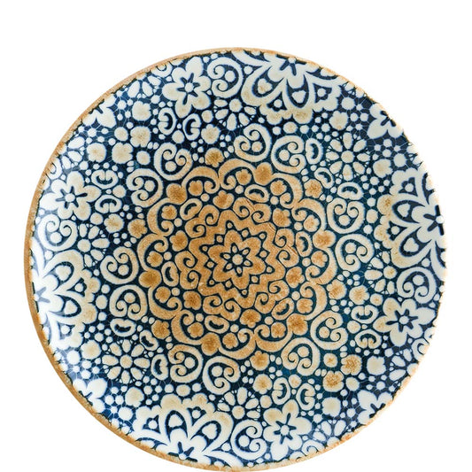 Blau-weiße Musterplatte aus Keramik