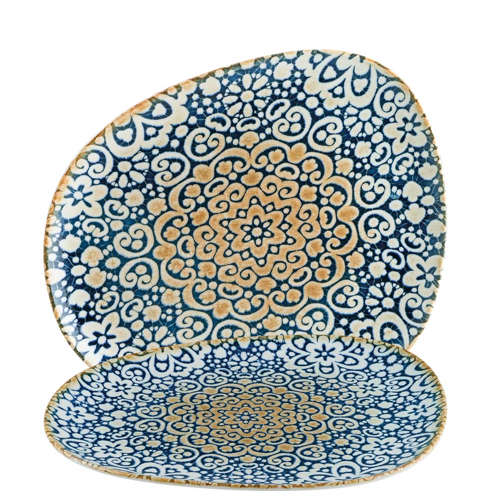 Zwei blau gemusterte Teller