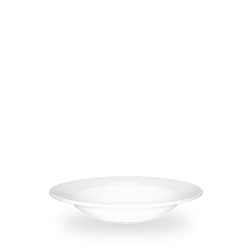 Leere weiße Suppenschüssel