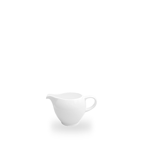 Weiße Kaffeekanne auf weißem Hintergrund