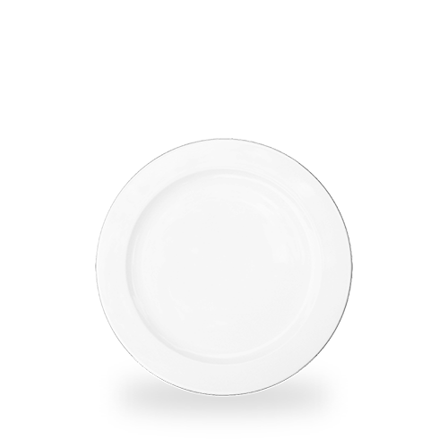 Leere weiße Teller für Gastronomie