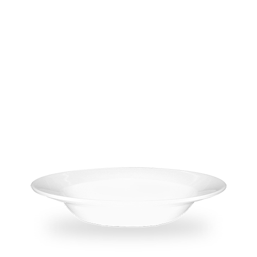 Leere weiße Servierschale