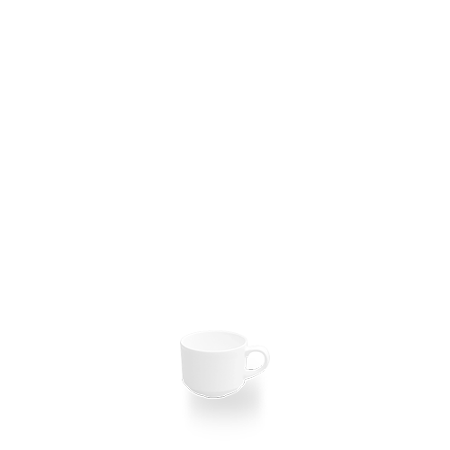 Weiße Kaffeetasse auf Tisch