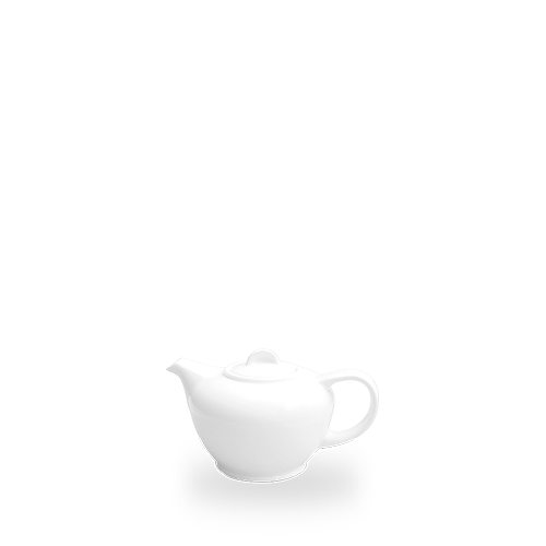 Weiße Teekanne auf weißem Hintergrund
