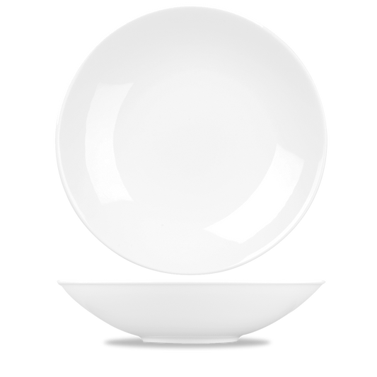 Zwei weiße, runde Teller.