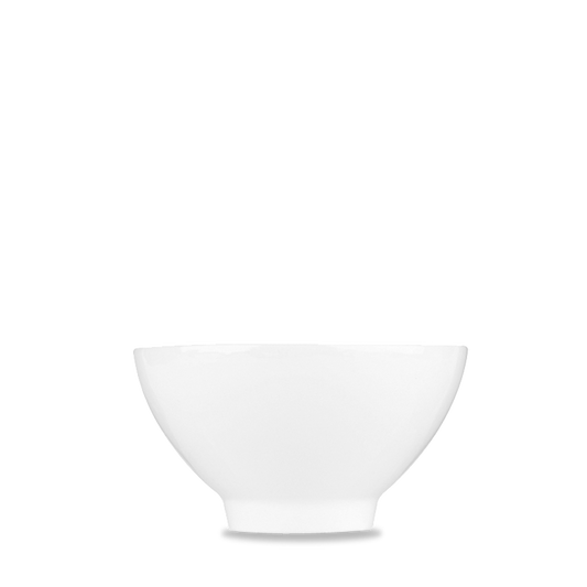 Weiße Schüssel auf weißem Hintergrund.