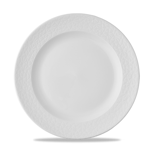 Weißer Teller mit Muster.