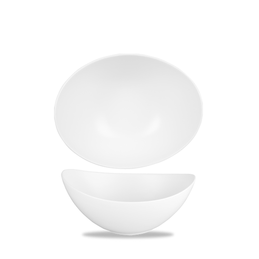 Zwei weiße, ovale Schalen.