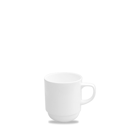 Weiße Tasse auf transparentem Hintergrund.