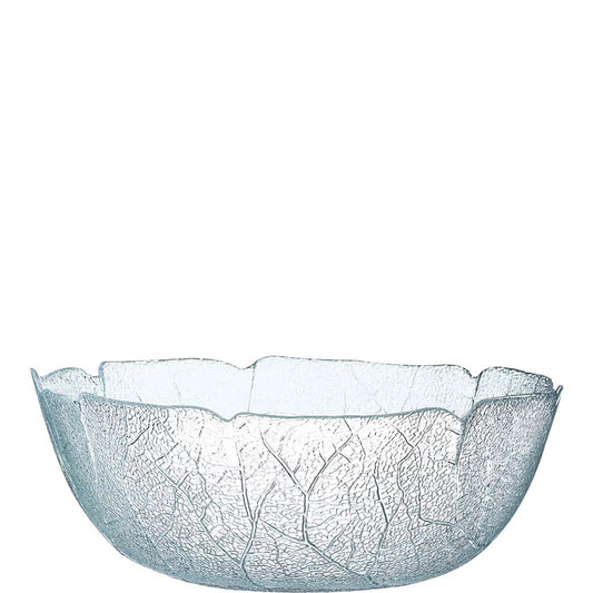 Blau glasierte Schale mit Rissen