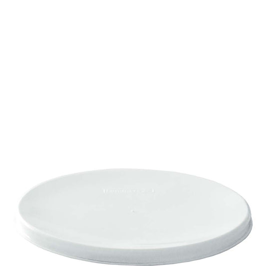Weißer runder Plastikdeckel
