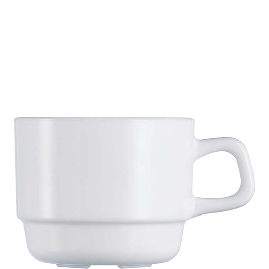 Weiße Kaffeetasse mit Henkel