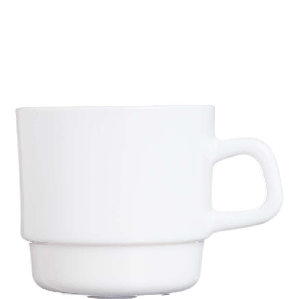 Weiße Kaffeetasse aus Porzellan