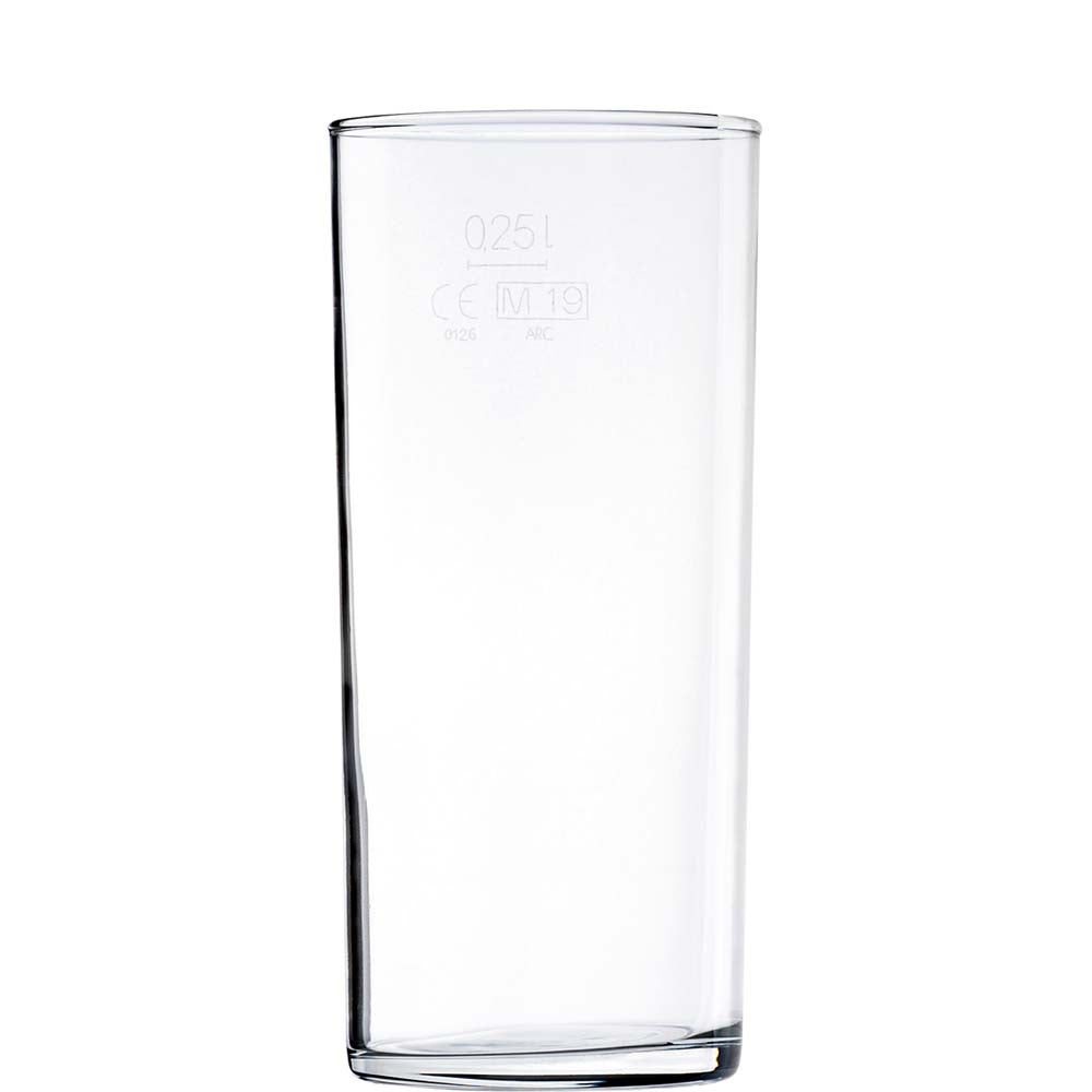 Leeres Bierglas 0,25 Liter transparent