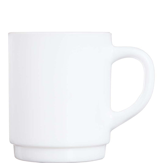Weiße Keramiktasse für Gastronomie