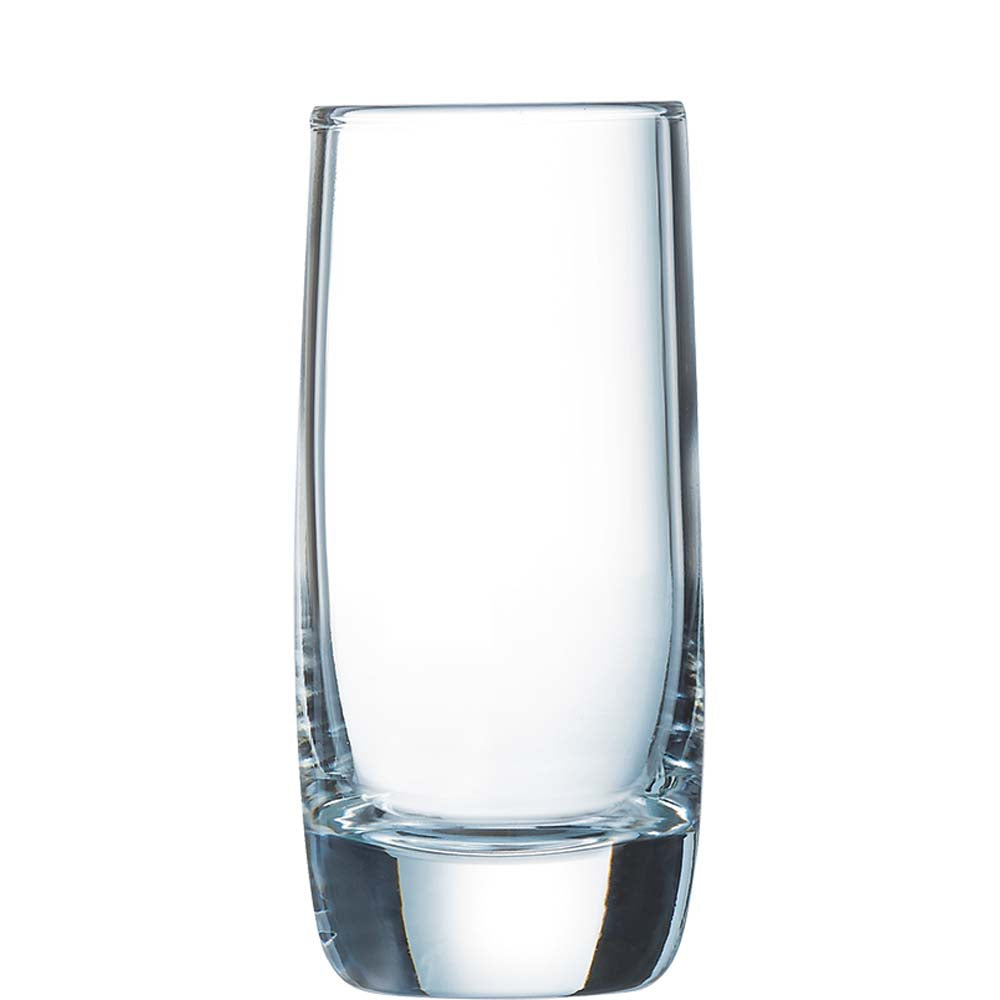 Hohes, transparentes Trinkglas