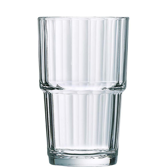 Klares Bar-Tumbler-Glas mit Rillen