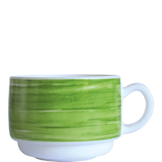 Grüne Keramik-Tasse mit Henkel
