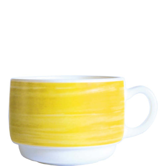 Gelber Kaffeebecher für Gastronomie