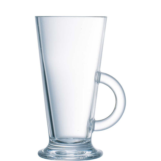 Klares Glas mit Henkel, leer